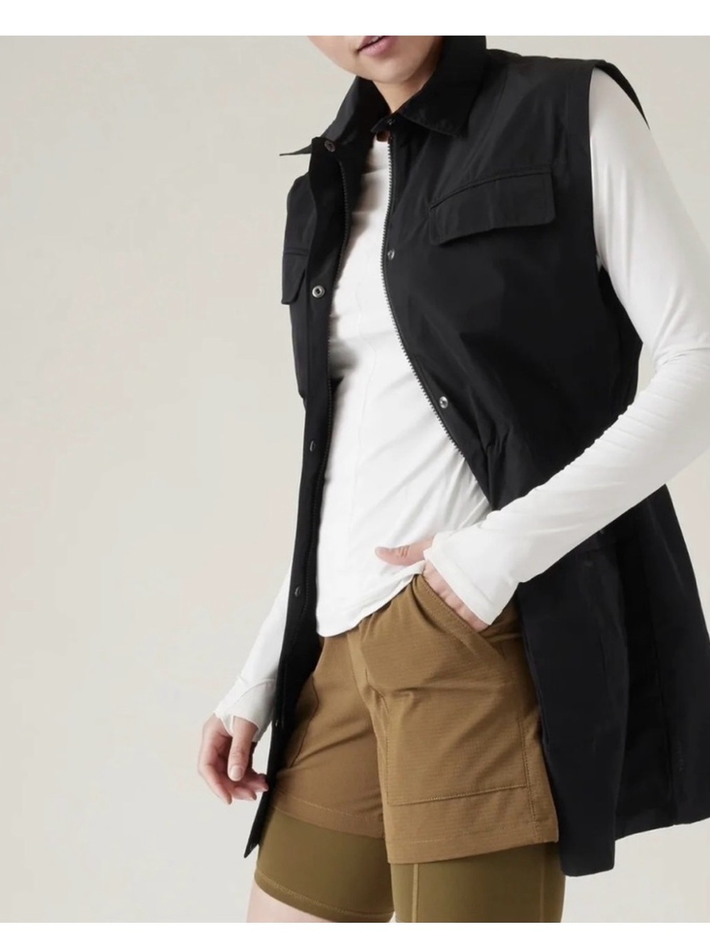 Athleta Black Boundless Vest Jacket